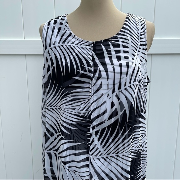 Susan Graver Women Palm Print dress Sz M - Picture 6 of 15